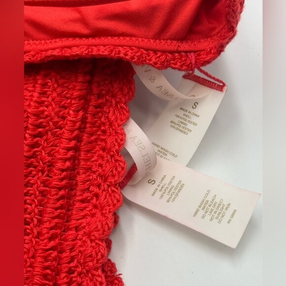 🆕 CHELSEA & VIOLET 🧿 NWT Solid Crochet Triangle Hipster Bikini Set - Sz S - Picture 15 of 15